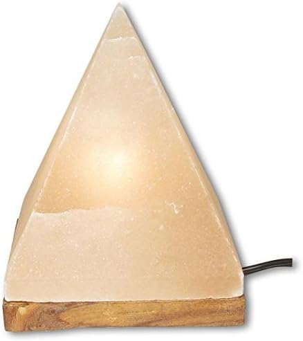 Lámpara de cristal de sal del Himalaya, pirámide, 6 pulgadas.