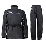 Zorax Waterproof Windproof Motorbike Motorcycle Two-piece Rain Suit Rain Coat Rain Jacket Rain Trousers Rain Pants Rainwear Black 2XL