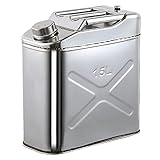 tragbare Ölfässer, Tragbarer 201 Edelstahl 5L 10L 15L 20L Kraftstofftank Gas Benzin Auto Ersatzbehälter Motorrad Speiseöltank(5L)