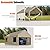 JAMFLY Carport, 12x20 ft Heavy Duty Carport with Roll-up Windows, Portable Garage with Removable Sidewalls & Doors, Car Canopy with Sandbags and All-Season Tarp for Car Boat Truck Motorcycle