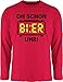 Shirtracer Party & Alkohol Herren - Oh Schon Bier Uhr! Schwarz - M - Rot - Party - BCTU005 - Herren Langarmshirt