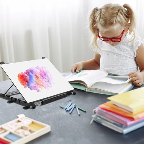 Tableta de luz LED A4 para caligrafía FUNOMOCYA con base metálica negra estable 5