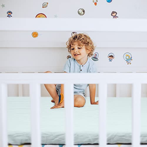 Extra Soft Muslin Fitted Crib Sheets | 28" X 52", 100% Cotton Muslin Crib Sheets Fit For Standard Crib Mattresses Or Toddler Bed Mattress, Neutral Boho Color For Baby Boy Or Girl, 2 Pack (Sage) #TOP5