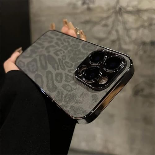 Étui léopard pour iPhone 16 Pro coque chic pour vos soirées citadines