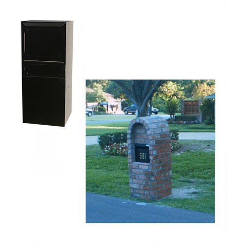 Dvault® Parcel Protector Vault Dvu0050 Locking Post/Column Mount Mailbox (Black) #TOP1