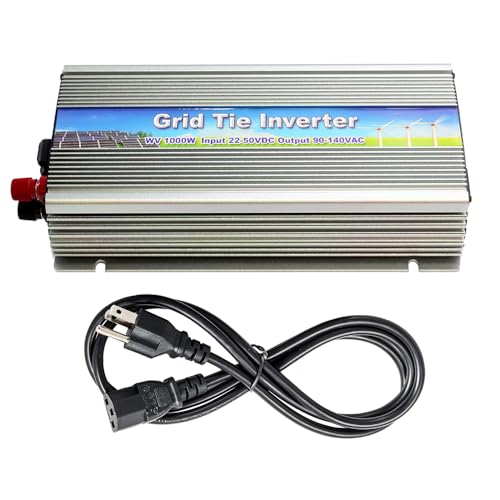 1000W Grid Tie Power Inverter, DC 22V-50V to AC 110V, MPPT Pure Sine Wave 1000 Watt Inverter for 24V/36V Solar Panel System
