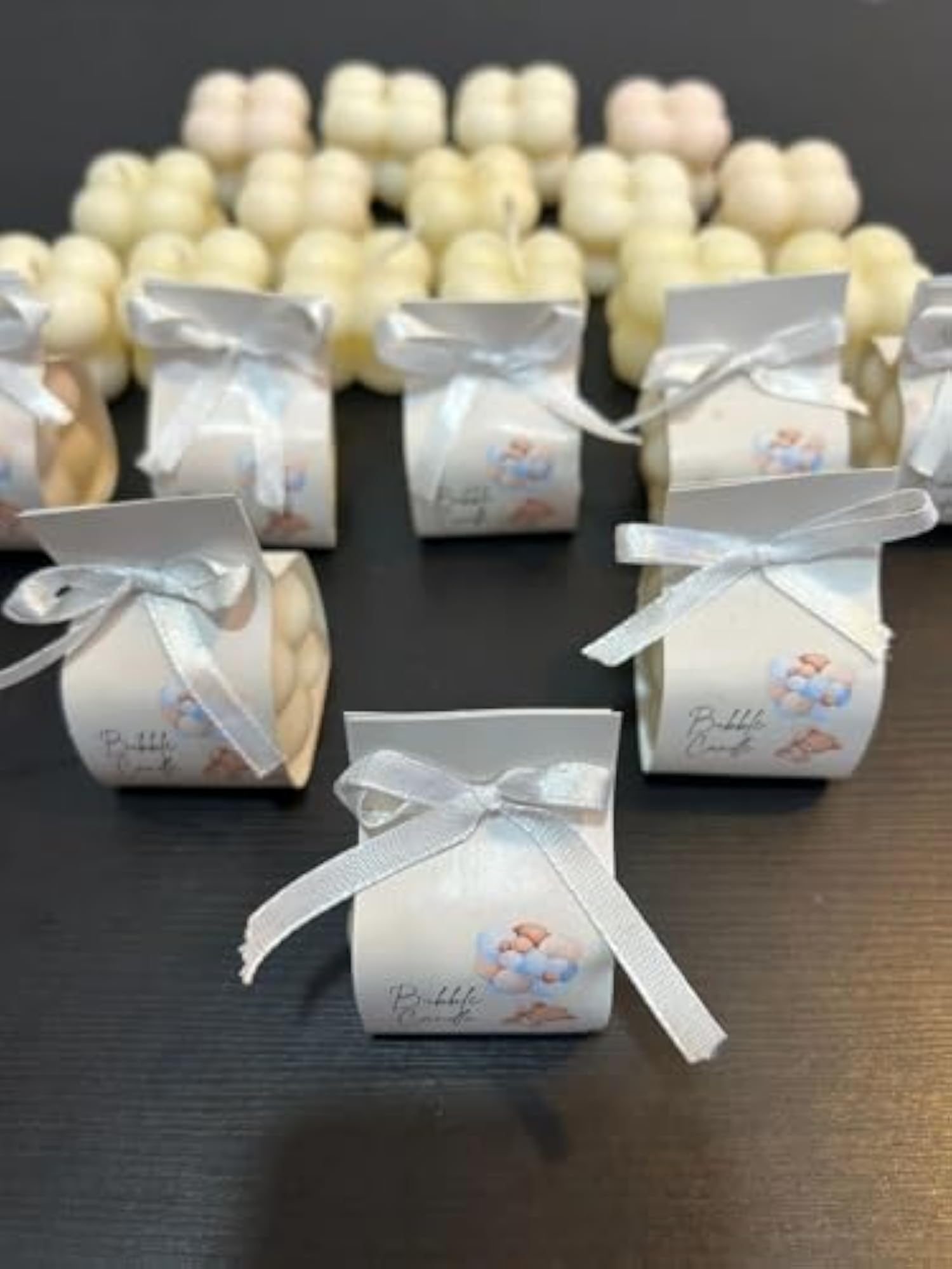 Bubble Cloud Decorative Candle, Ivory White