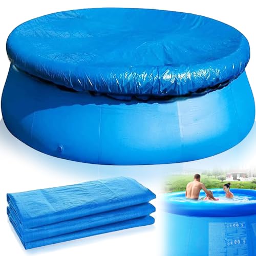 Pool Cover 6FT Round Swimming Pool Cover for Above Ground Pools Waterproof Dustproof Protector for Round Inflatable Family Pool