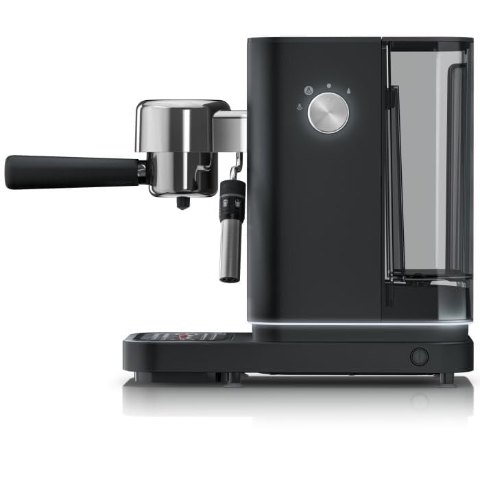 WMF Lumero - Máquina de café espresso (1350 W, portafiltros, 3 insertos, para 1 – 2 tazas de espresso, también para cápsulas, 15 bar, superficie para tazas, boquilla para espumar leche, color negro