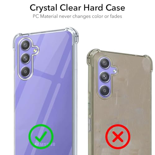 Image of Jkobi Shockproof Crystal-Clear Back Cover for Samsung Galaxy A54 5G (Anti Yellow Case | Drop & Camera Protection | Hard Polycarbonate)