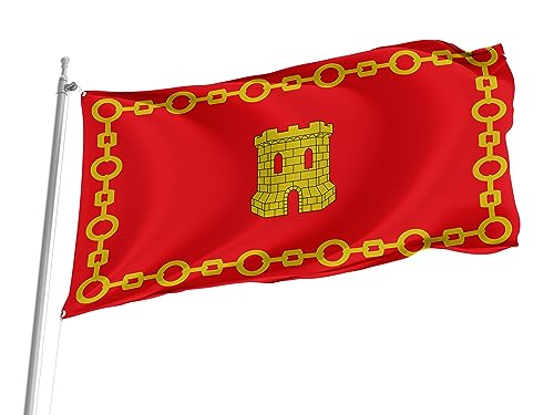 Bandera De Temporada Chodos Xodos, Provincia De Castellón Banderas Divertida Doble Cara Bandera Para Decoración Callejeras Casa 152X90Cm