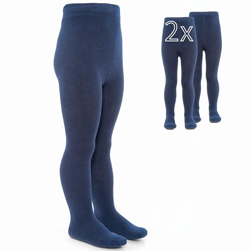 LaLoona 2er Pack Baby und Kinder Strumpfhose - Set 2x elastische...