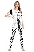 Produktbild Disney Schlafanzug Damen, Cruella De Vil Pyjama Damen, Tshirt und Lang Hosen Set, 100% Baumwolle Schlafanzug Teenager Mädchen, Nachtwäsche S-M, Geschenke für Frauen (M)