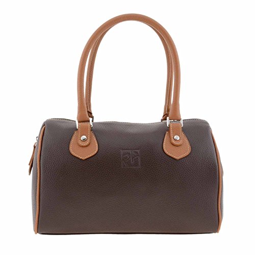 Bolso piel estilo bowling Talla: U Color: MARRON/CUERO