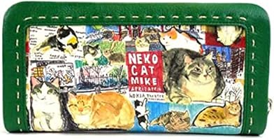 Amazon | [マンハッタナーズ] ラウンドファスナー長財布 NY猫絵暦4月
