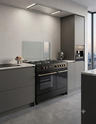 Miniatura 6 de Solthermic F9lt50g2 Cocina Gas Portabombona Estilo Rustico Negra Con Mandos Dorados 5 Fuegos Horno 64 L. Entrega A Domicilio Y Retirada Del Usado Gratis Alta Gama