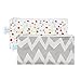 Bumkins Reusable Snack Bag Small 2 Pack, Gray Chevron & Confetti (G48)