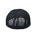 TheKufi® Black Tight & Loose Weave Mix Crocheted Comfortable Cotton Muslim Kufi Topi Skull Prayer Cap (M = 22.5