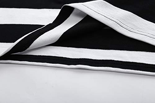 OThread & Co. Men's Long Sleeve Striped T-Shirt Basic Crew Neck Shirts 6