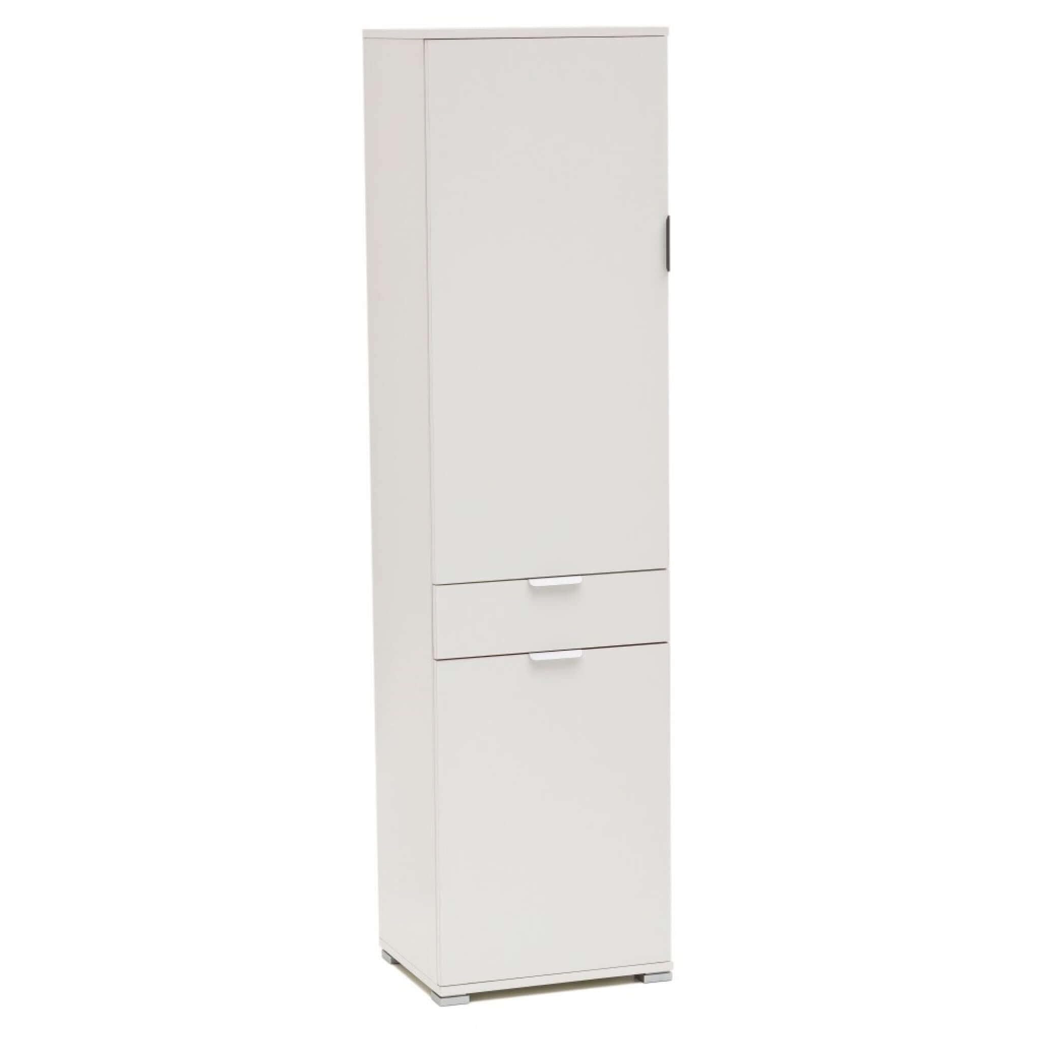 Armadio 2 Ante con cassetto Centrale in nobilitato bilaminato Linea Classic - Gray