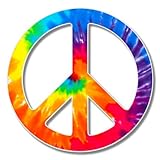 Peace Sign Tie Dye Vinyl Sticker - Car Window Bumper Laptop - SELECT SIZE