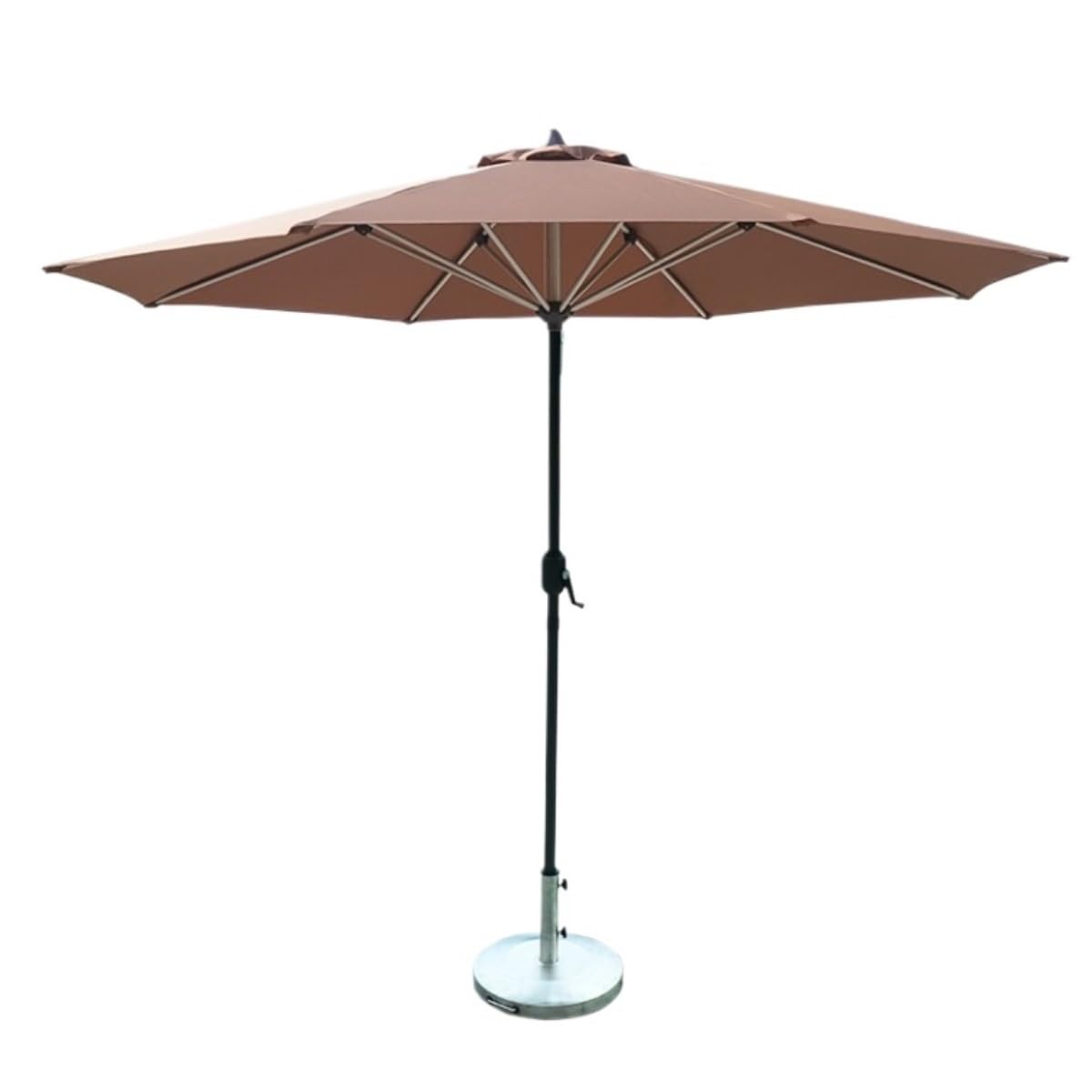 Gartenschirm Balkon Garten Freizeit Handkurbel Sonnenschirm Außen Stand Mittelsäule Sonnenschirm Gartenmöbel Zubehör(Brown)