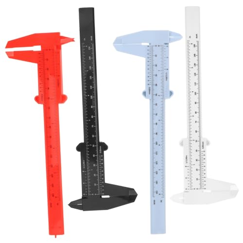 Calibradores Vernier Plásticos 4 Piezas Multi Color miniatura 1