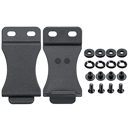 2-Pack 1.75 Inch Holster Clip for IWB & OWB Sheath, Kydex Holster & Knife Sheath Belt Clip, Fiber-Reinforced Polymer Belt Clips for Holsters, with Metal Washers/Screws/Slotted Binding Posts/Washers