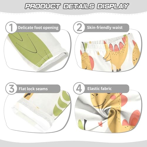 Toddler Girls Leggings Printed Yoga Pants Leggings Cute Dinosaur with Apples for Kids3