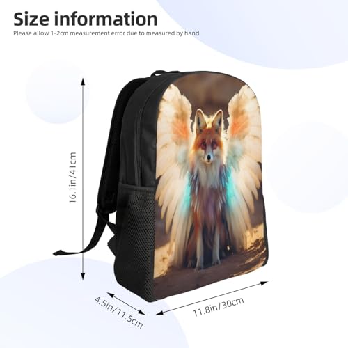 Comfort Fit Unisex Fox Wings Angelic Backpack Durable for Daily Commute & Travel Adventures 16 Inch4