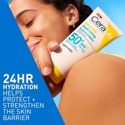 CeraVe Invisible Hydrating Sunscreen SPF 50+, For Body & Face, 75ml