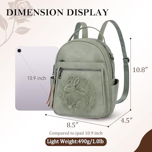 Image of Mini Backpack Purse for Women,Vegan Leather Small Backpack for Daily | Embossed Lightweight Water-Resistance Travel Mini Fashion Daypack Bag,Ladies Casual Backpack Purse Gift Choice for Women