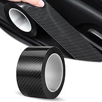 Auto Einstiegsleisten Schutz, 5 cm X 10 m Auto Einstiegsleisten Kohlefaser Aufkleber Auto Schutzfolie Universal Auto Einstiegsleisten Schutz Auto Schutzfolie Einstiegsleisten (Schwarz, 5cm)