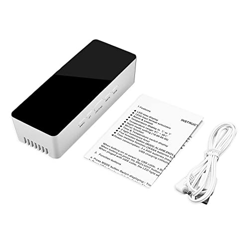 Digital Led Alarm Clock, Portable Mirror Alarm Clock Large Led Display 2 Levels Adjustable Brightness Displays Time,Office, Travel - Battery Powered & Usb Powered (White) #TOP6