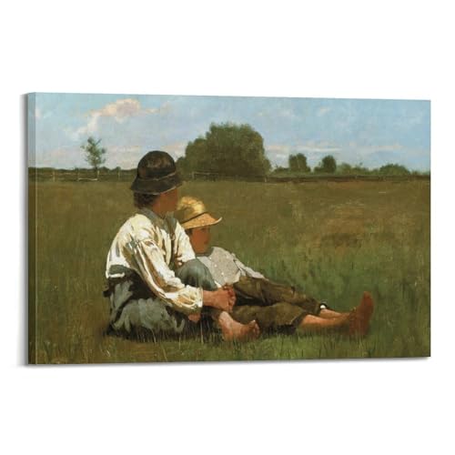 Toile Winslow Homer tableau bucolique pour salon chaleureux