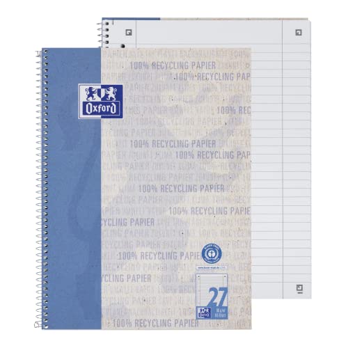 Oxford Recycled A4 Ruled College Notepad with Double Margin 80 Sheets (Pack of 10) - Image 2