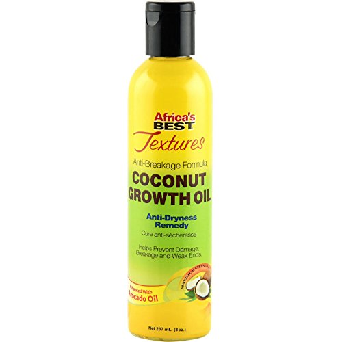 Africa's Best Textures Coconut Growth Oil, Anti-Dryness Oil Hair Therapy, Improves Weak Ends