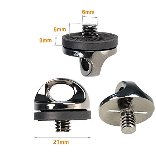 Kingbra 6Pcs 1/4" Quick Install Metal Screw Holder For Quick Release Camera Neck Strap #TOP1
