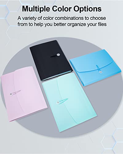 Maimis 2 Pcs Accordion File Organizer, 7 Pocket Expanding File Folder With Labels, A4 Letter Size Paper Document Storage Receipt Organizer Portable Accordian Filing Folder For Classroom, Home, Office #TOP1