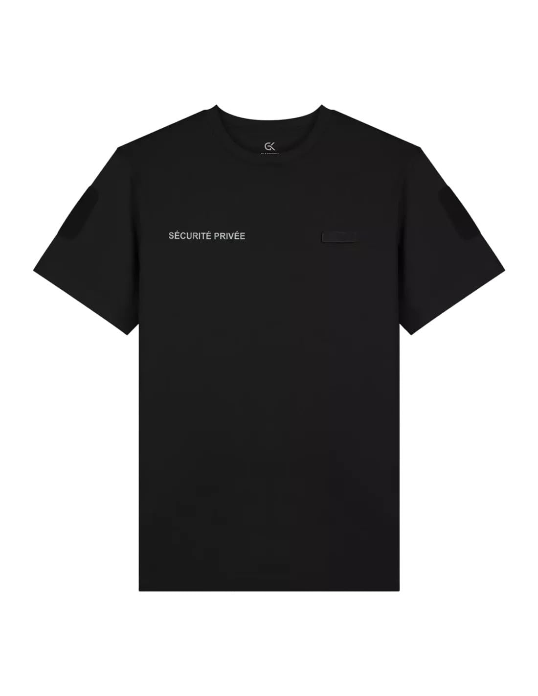 Tee-Shirt sans Bande Sécurité Privée Safetek - Noir - GK