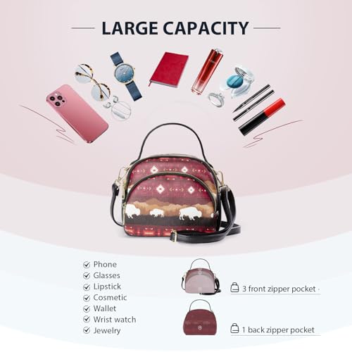 Southwest Crossbody Bags For Women, Handbags, Shoulder Bag, Purse, Pu Leather, With Adjustable Strap3