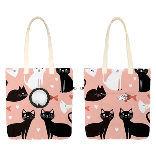 Bolsa de transporte de hombro con lona ligera para el bienestar de perros pequeños 2