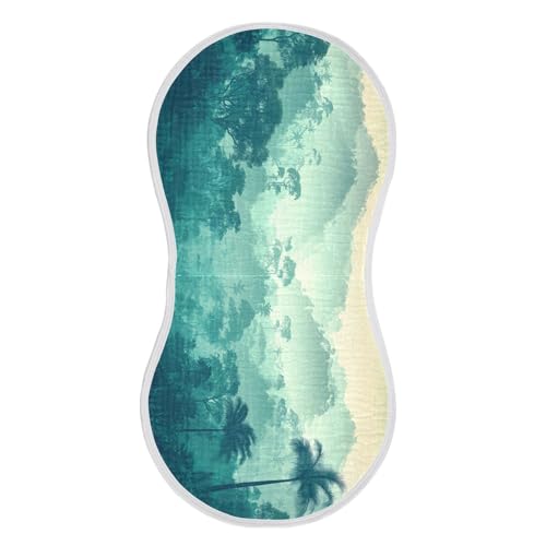 Baby Burp Cloths, Soft Absorbent Burping Cloths for Babies, Cotton Milk Spit Up Rags, Large Size for Newborns, Baby Boys and Girls (Jungle Silhouette)