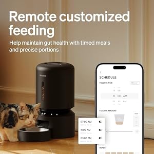 PETLIBRO Automatic Cat Feeder, 5G WiFi Automatic Dog Food Dispenser with Freshness Preservation, 5L Timed Pet Feeder with Low Food Sensor, Up to 10 Meals Per Day, Granary Black — photo 2 of 6
