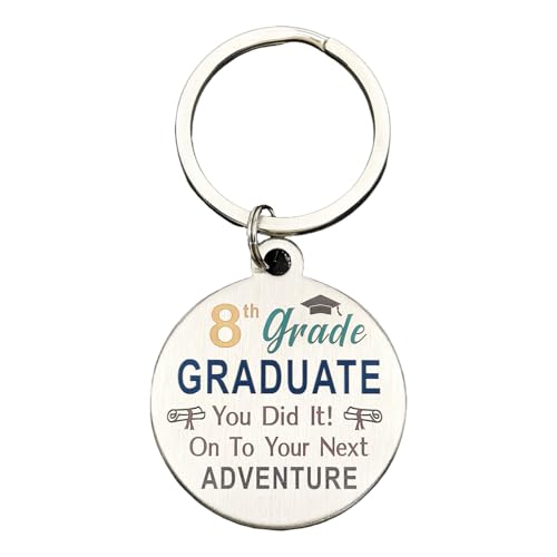 TGCNQ 8th Grade Graduation Keychain Gift | Inspirational Middle School Graduate Key Chain |...