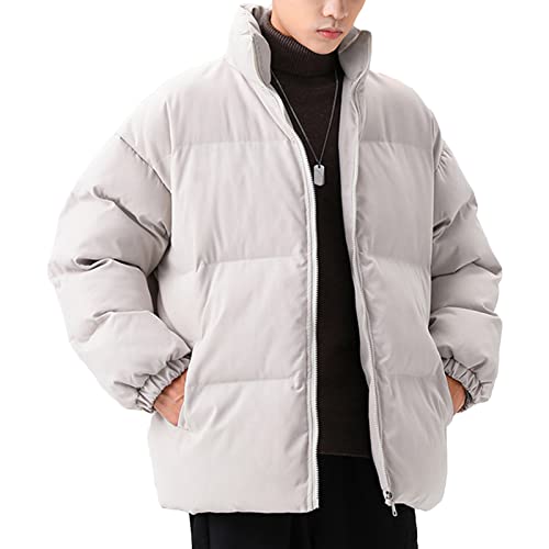 Veste matelassée à col montant pour homme manteau hiver en coton
