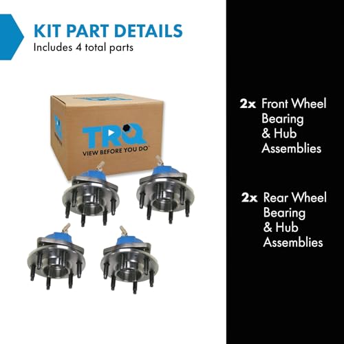 Image of TRQ 2 Piece Wheel Bearing & Hub Assembly Set AWD with ABS Sensor Compatible with 2004-2009 Cadillac SRX