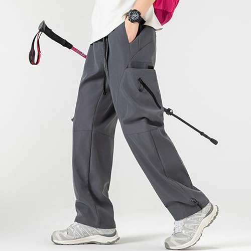 XYXIONGMAO Men's Loose Techwear Sweatpants Hip Hop Casual Cargo Pants Multi Pocket Streetwear Baggy Black Tactical Pants2