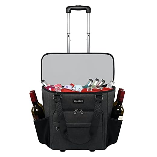 Insulated Cooler Bag with Wheels, 56 Cans Rolling Cooler, Soft Cooler Bag Backpack with Sturdy Zipper for Beach, Camping, Picnic, Patio, Travel, Outdoor, Durable, Reusable and Sustainable, Leakproof