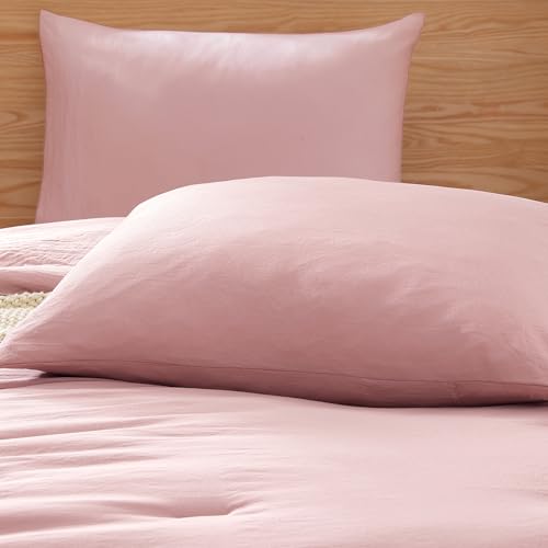 Image of Twin XL Comforter Set- 5 Pieces Prewashed Bed in a Bag Twin Bedding Sets | Soft All Season Comforter with Sheets, Pillow Sham & Pillowcase,Soft Pink